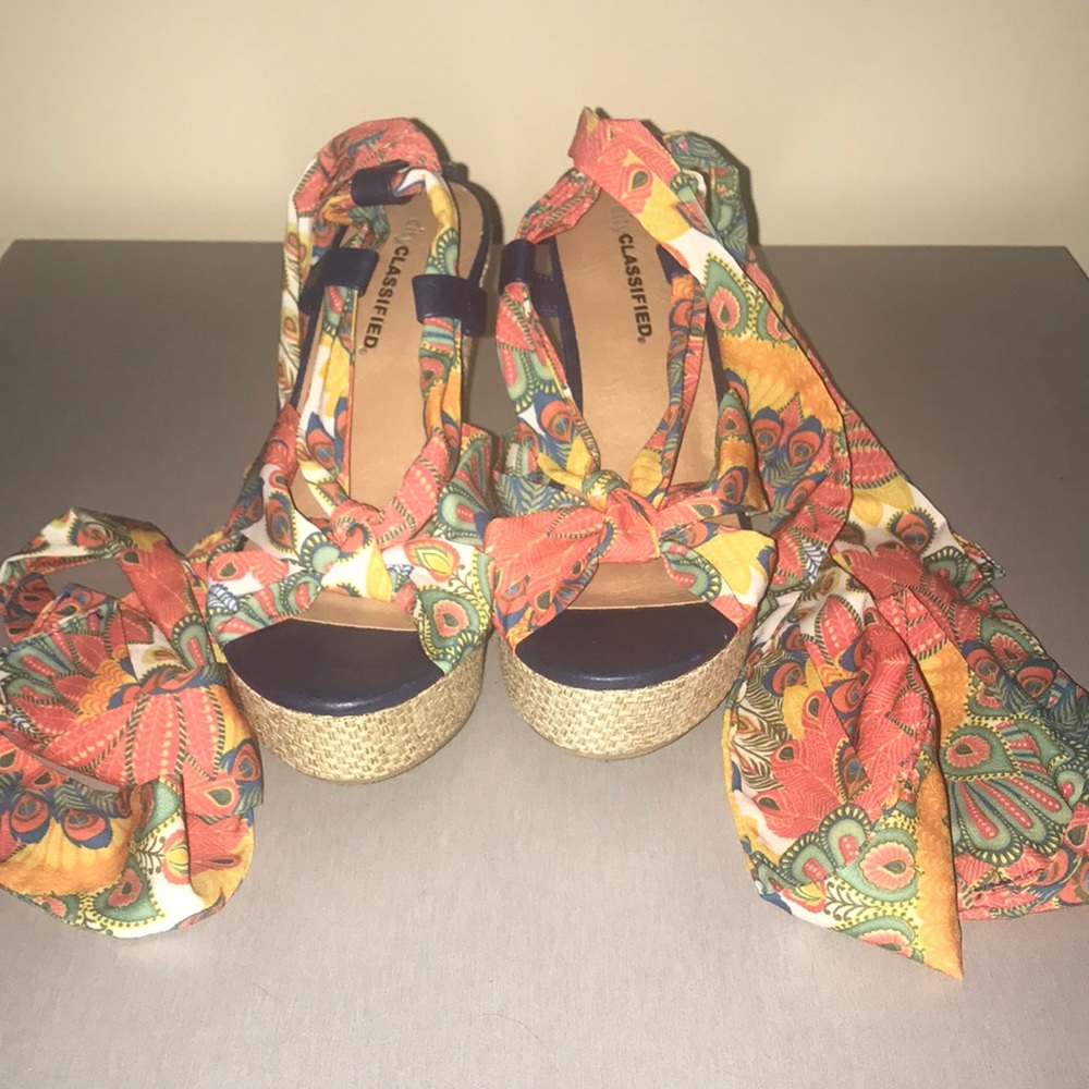 NEW ESPADRILLES LACE UP WEDGE SANDALS